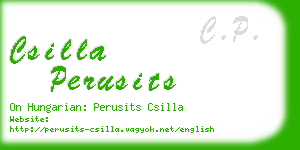 csilla perusits business card